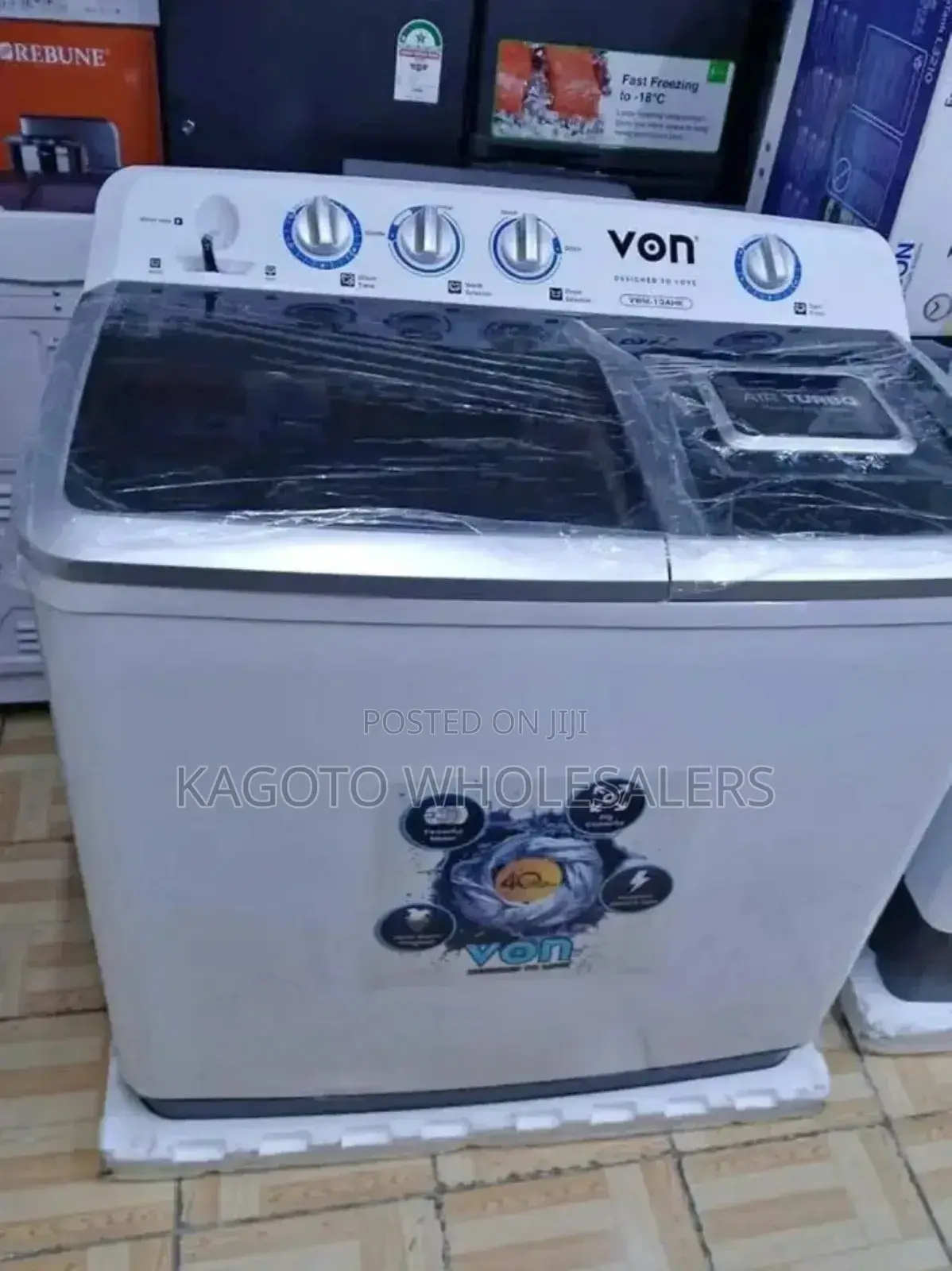 Von 13kgs 2 Tub Semi Automatic Washing Machine Vn*W/13