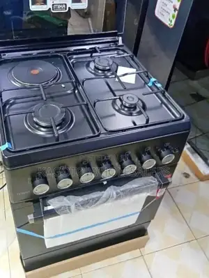 Mika 60 by 60 3g+ 1e Free Standing Gas Cooker M60/*Black*
