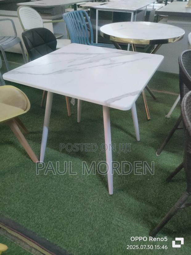 Marble Effects Square Dining Table