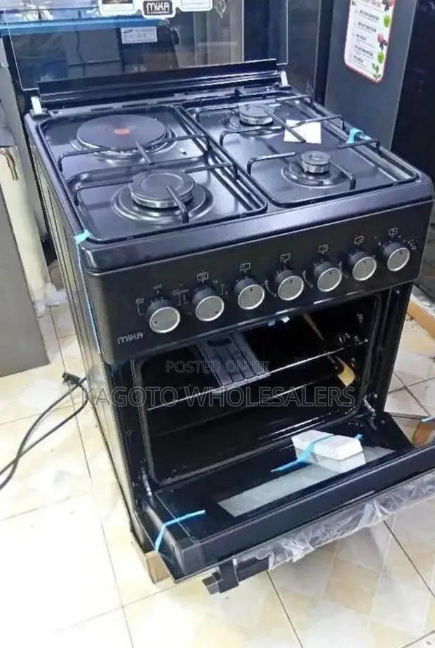 Mika 60 by 60 3g+ 1electric Standing Gas Cooker M60/*Black*