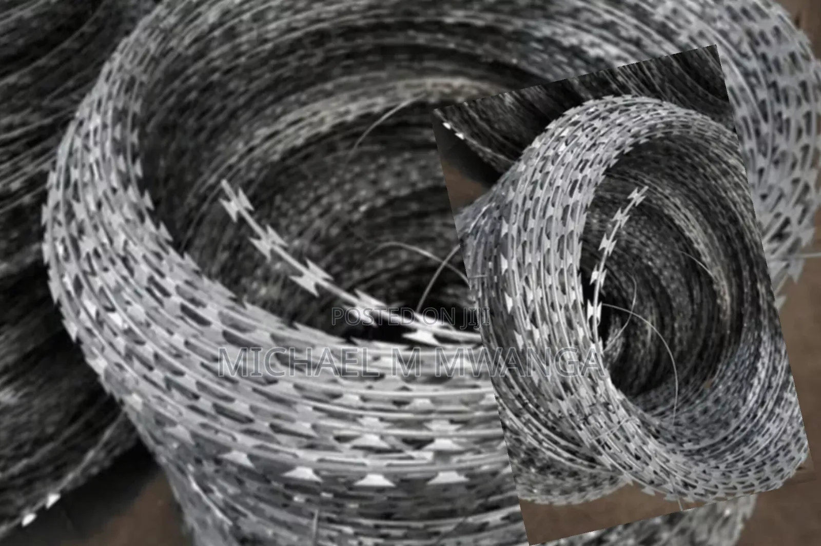 Galvanized 730mm by 7.5m Razor Wire