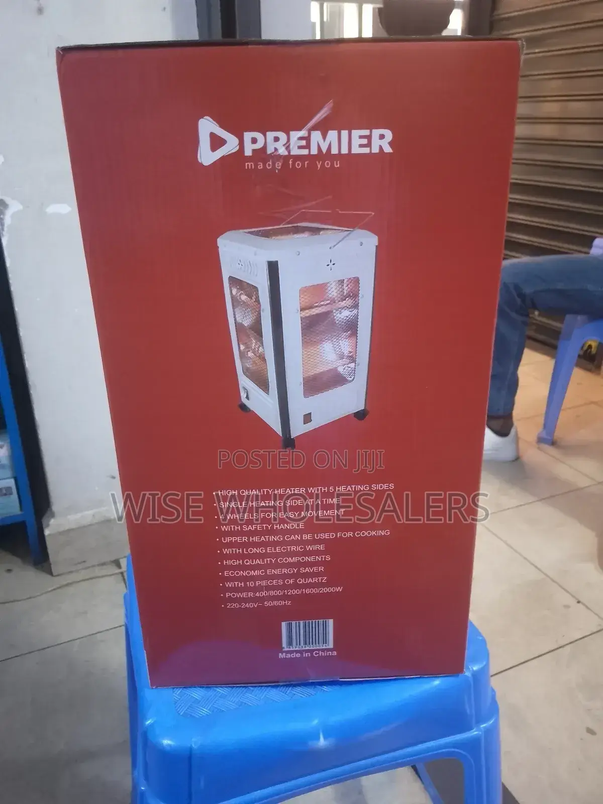 5 Heat High Quality Premier Room Heater With 4 Wheels 2000w