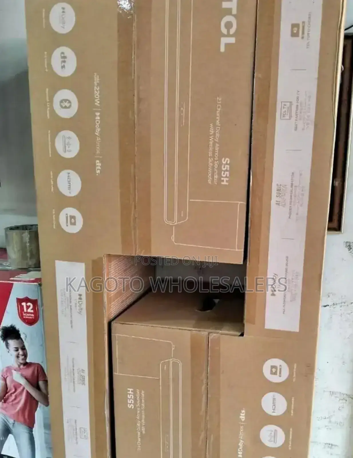 TCL 2.1ch Dolby Sound Bar With Wireless Woofer *S55h*