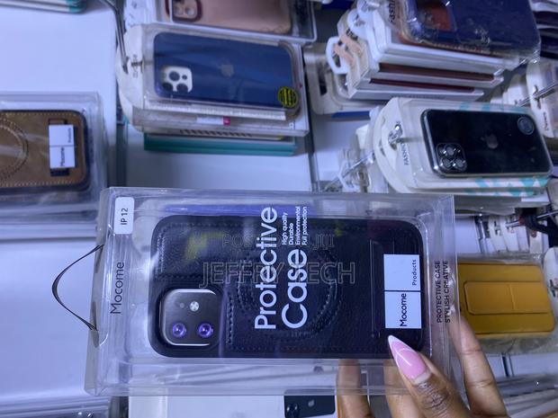 Serdy iPhone 12 Leather Magsafe Invisible Stand Case - main view