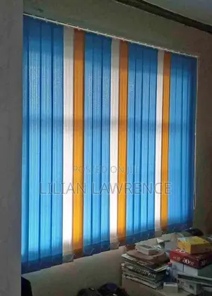 Blue,White and Yellow Mixmatched Blinds