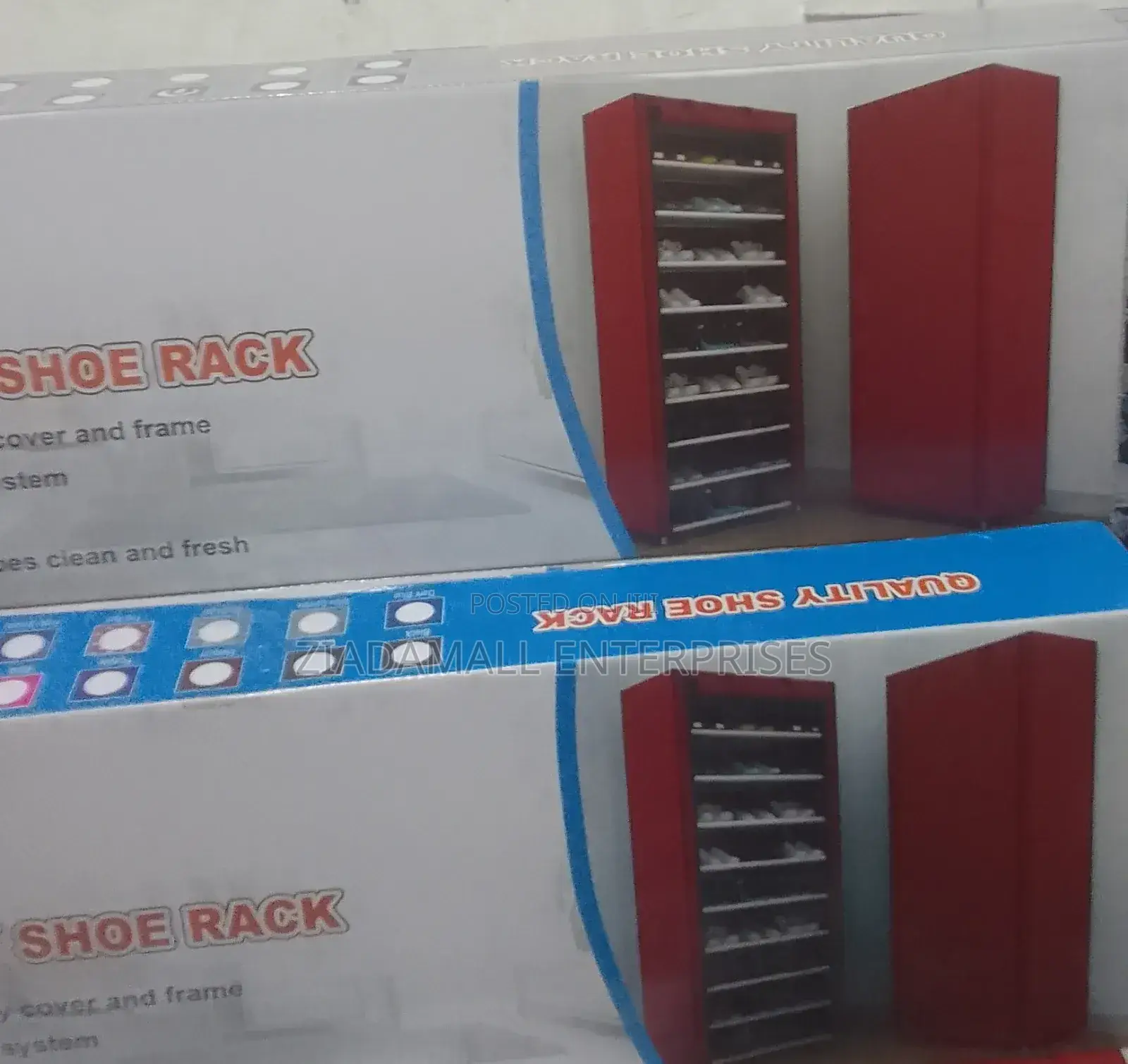 Space-Saving Covered Shoe Rack for Everyday Use