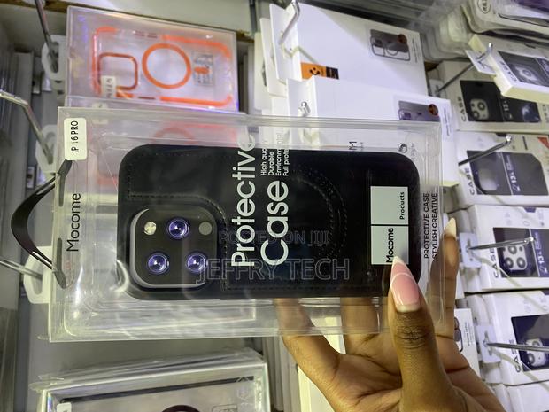 Moch iPhone 16 Pro Magsafe Leather Case,Built-in Stand - main view