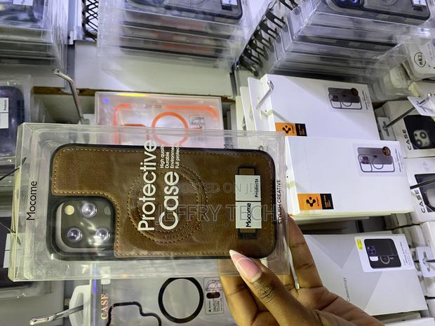 Bouse iPhone 16 Pro Max Leather Magsafe Case With Stand - main view