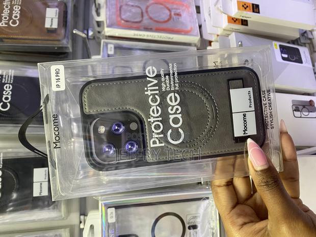 Halper iPhone 16 Pro Leather Leather Magsafe Case With Stand - thumbnail 3