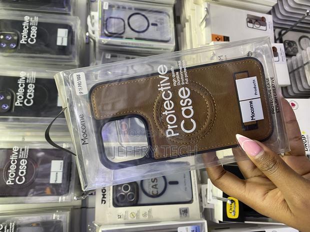 Wert iPhone 15 Pro Max Leather Magsafe Case With Stand - thumbnail 3