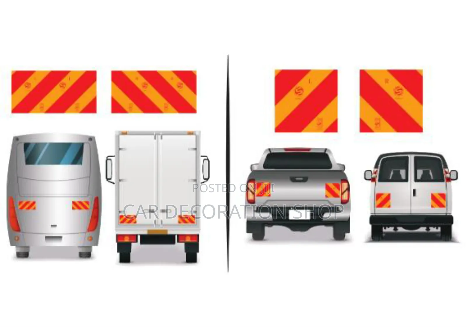 Long Or Short 2pc Metallic Chevrons For Trucks