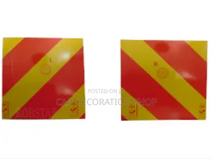 2pcs Metallic Yellow Red Short Chevrons