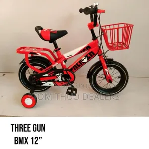 Red Three Gun BMX 12" Bike