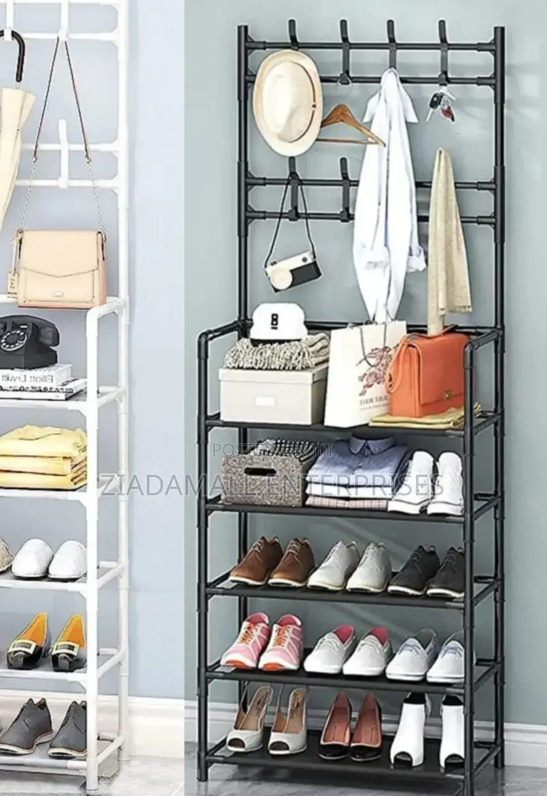 Space-Saving Shoe Storage Solution Shoe Rack With Hanger