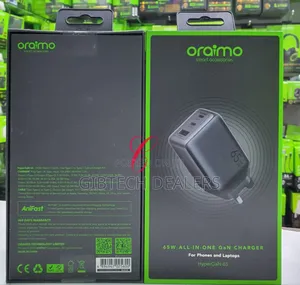 Oraimo Hypergan 65w All in One Gan Phone and Laptop Charger