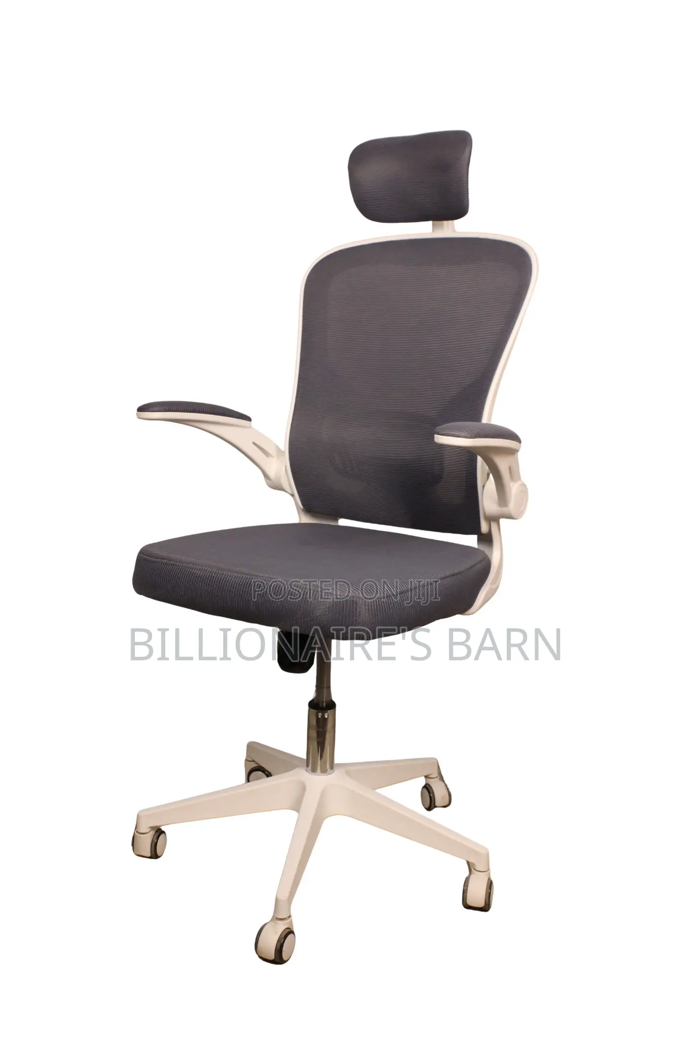 White Chair Chair; Adjustable Depth, Backrest, Ergonomic
