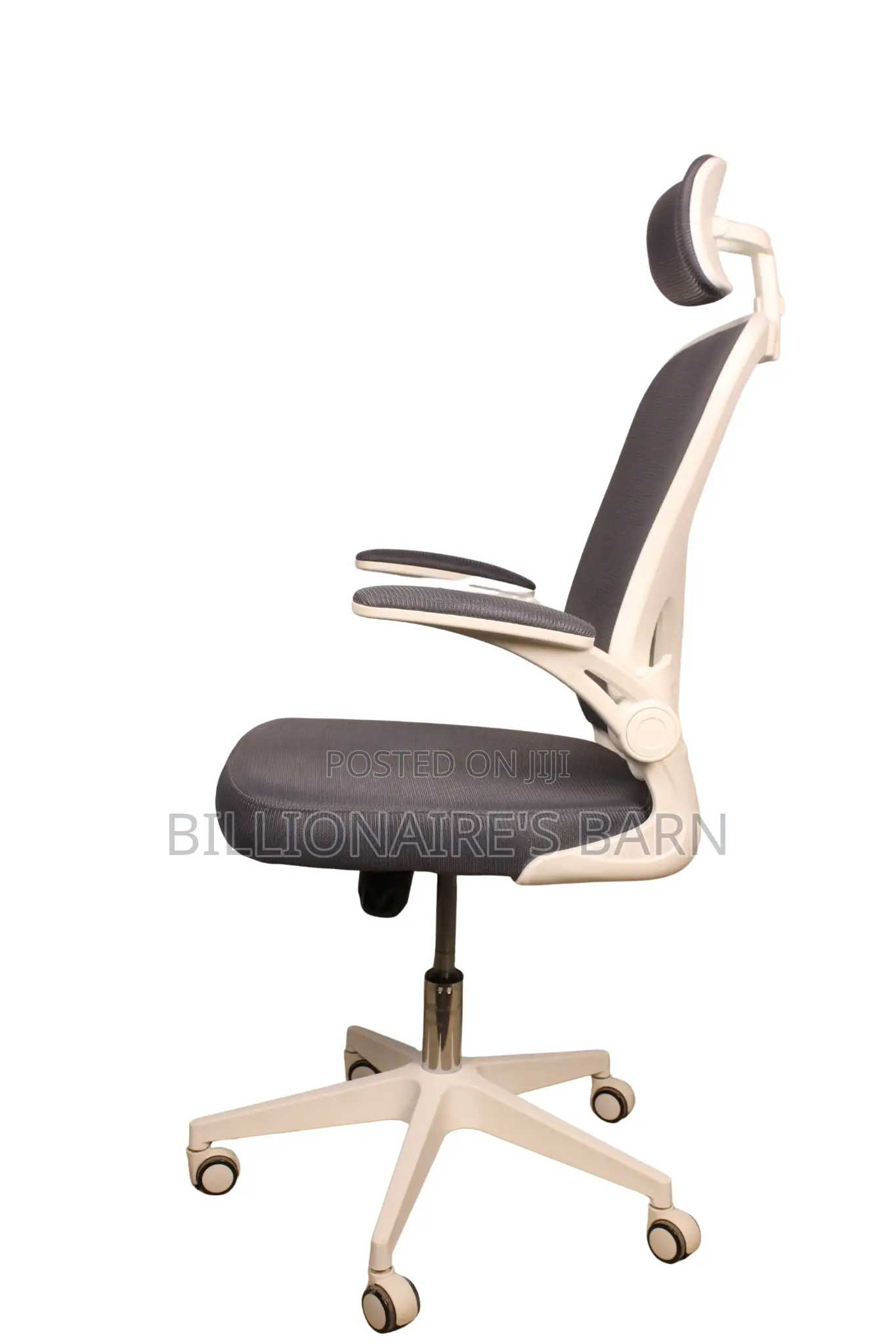White Chair Chair; Adjustable Depth, Backrest, Ergonomic