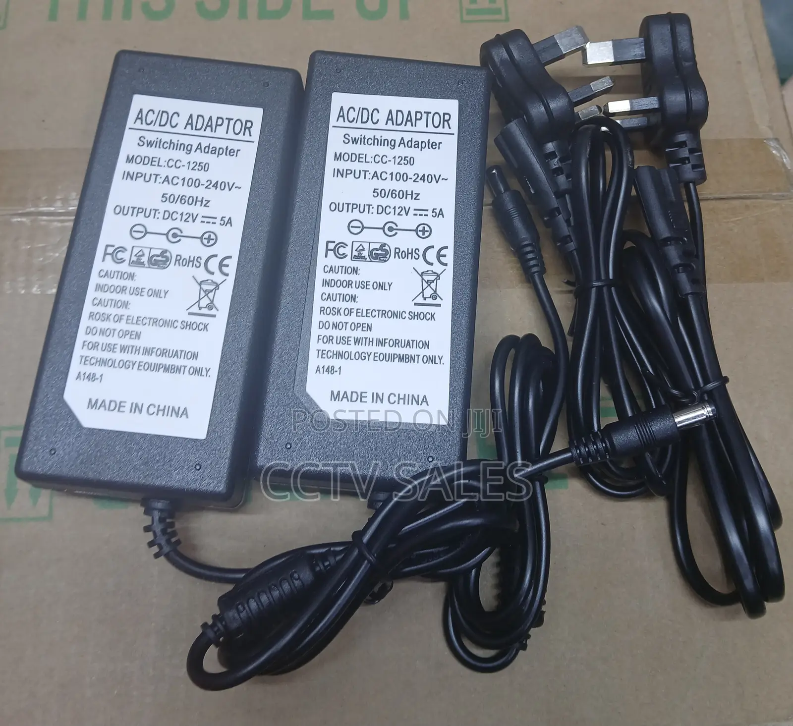 Indoor Use Ac/Dc Adaptor 12v 5a Power Cable