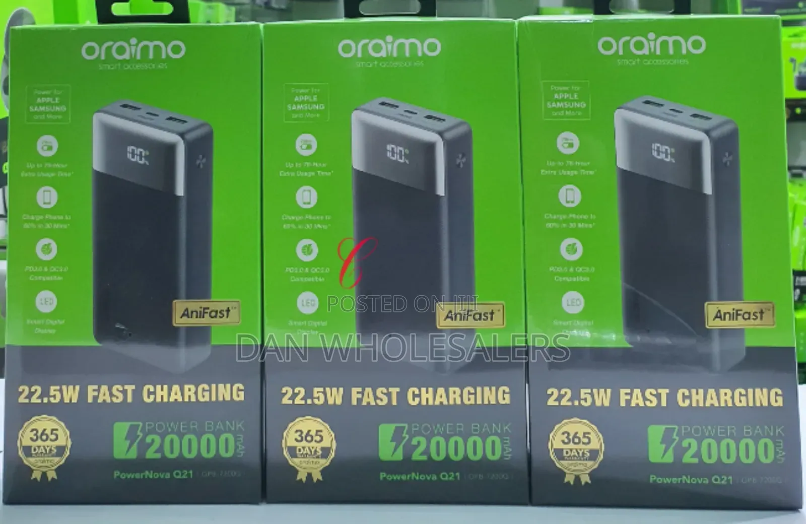 Oraimo Powernova Q21 Opb-7200q *22.5w* 20,000mah Power Bank