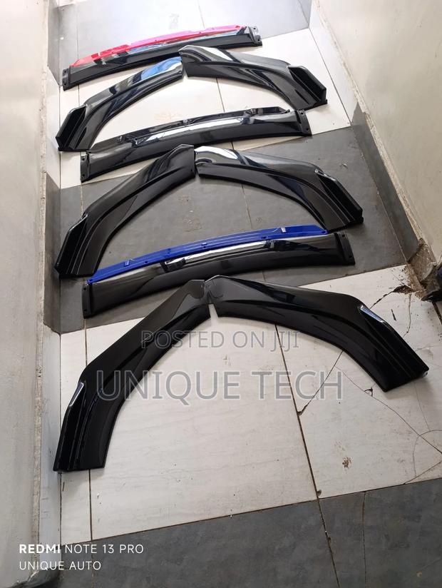 Flexible Bumper Lip/Black Red, Blue or Plain Bumper Lip