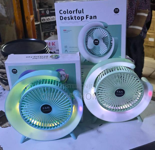 Colourful Desktop Rechargeable Fan _Jim