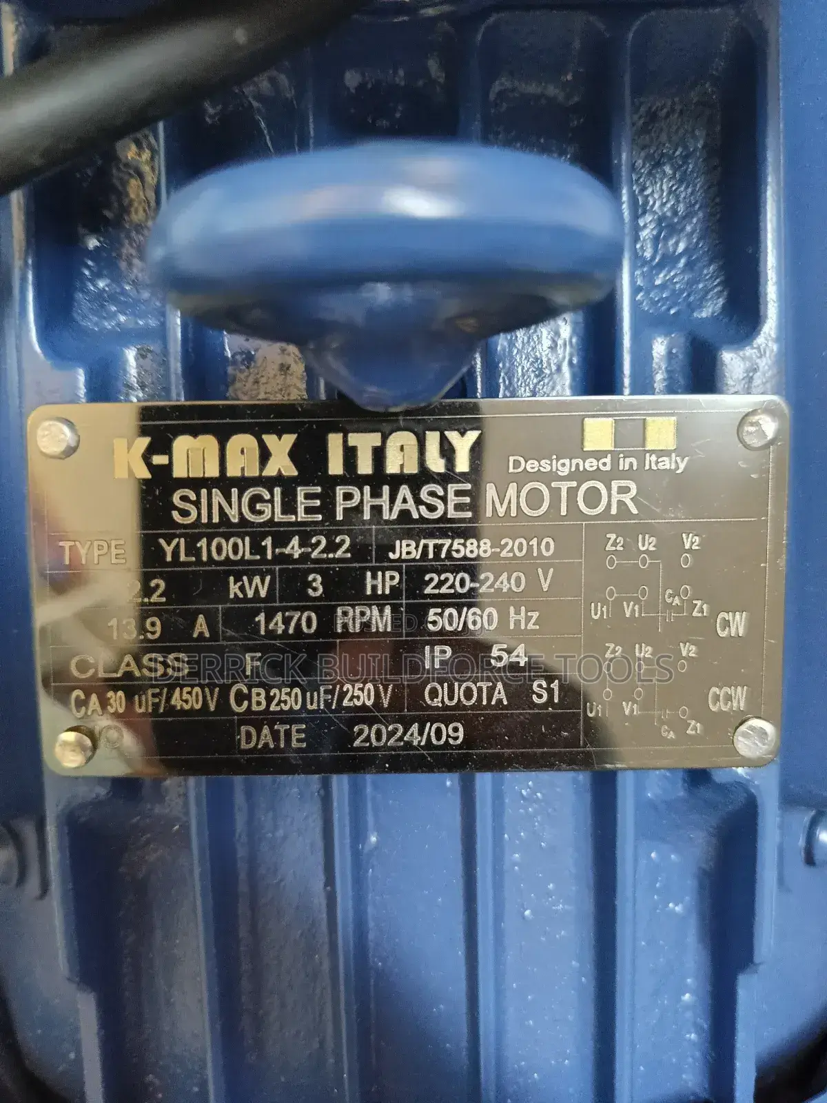 Kmax Italy 3hp Low High Speed Single Phase Electric Motor