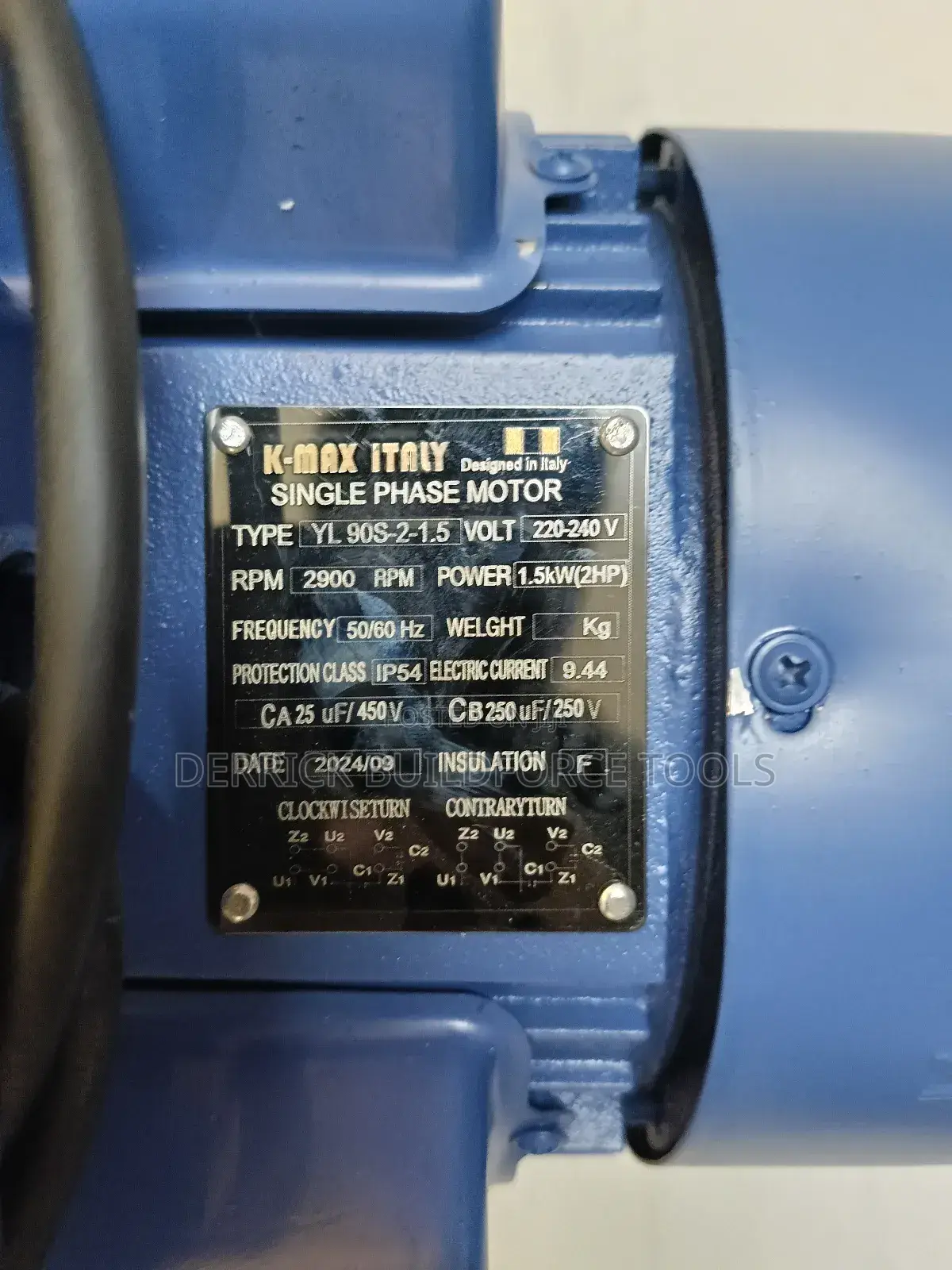 Kmax Italy 2hp Single Phase High Speed Motor