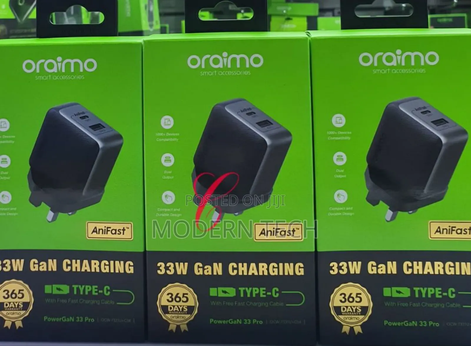 Oraimo Powergan 33 Pro 33w Gan Wall Charger