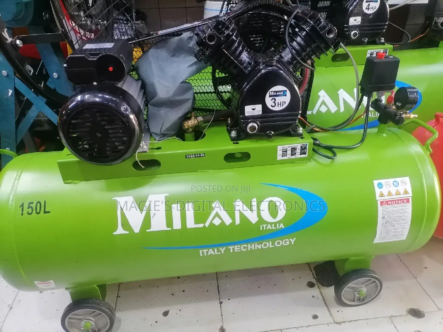 Most Reliable 150l Milano Electric Air Compressor