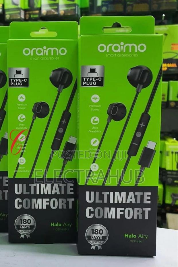 Oraimo Halo Airy Oep-650 Type-C Comfort Earphones New Sealed - main view