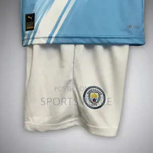 Latest Kids Manchester City Home Jersey 25/26.