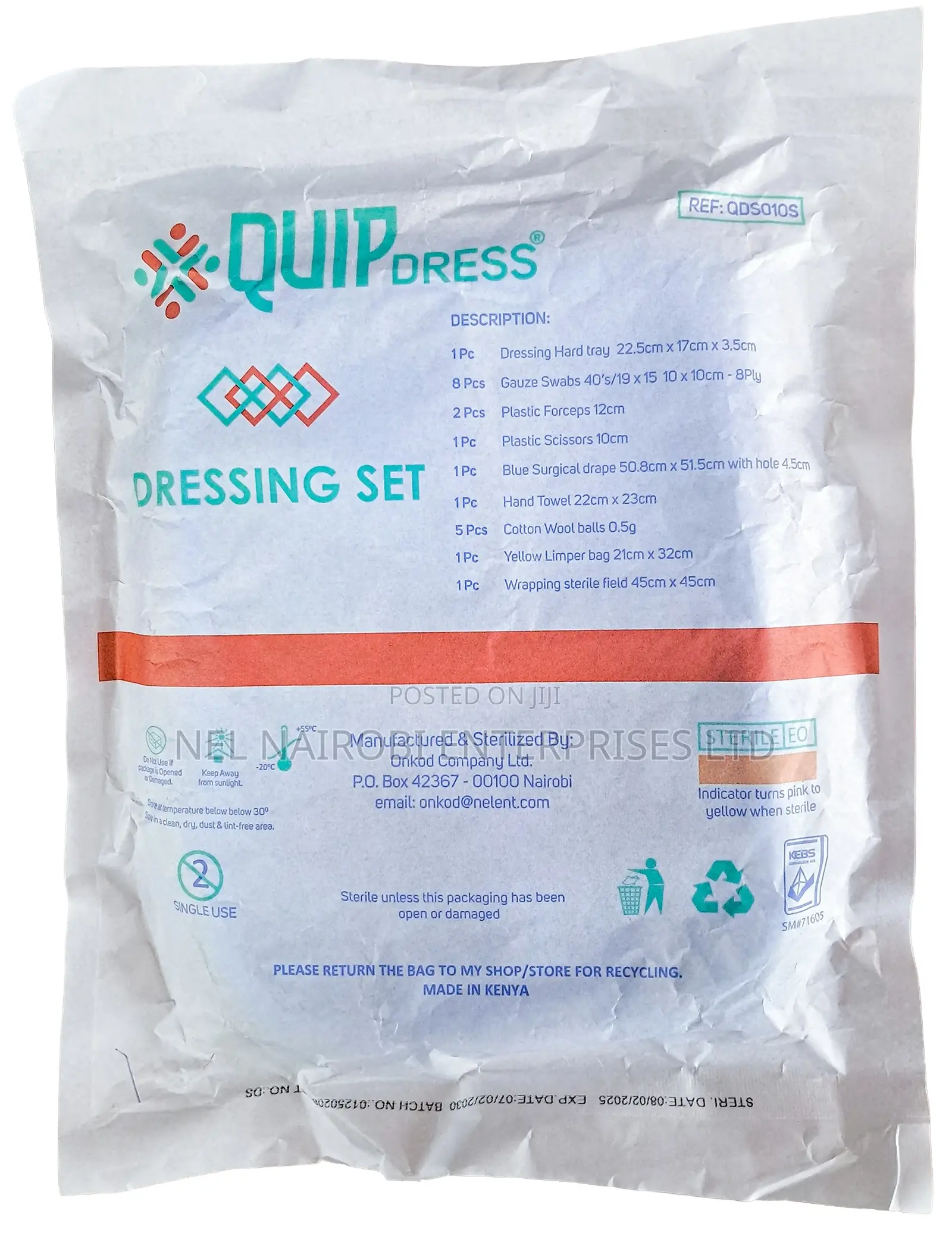 Disposable Dressing Pack With Scissors (Ref: Qds010s)
