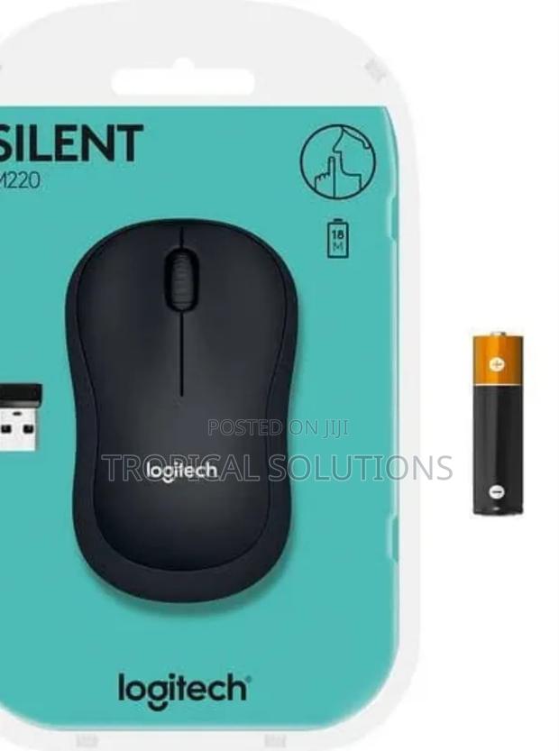 Logitech M220 Silent Mouse Blue, Charcoal Black M220 - thumbnail 3
