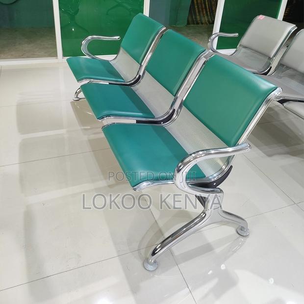 Office Bench : Modern Pu Leather Reception Bench - thumbnail 2