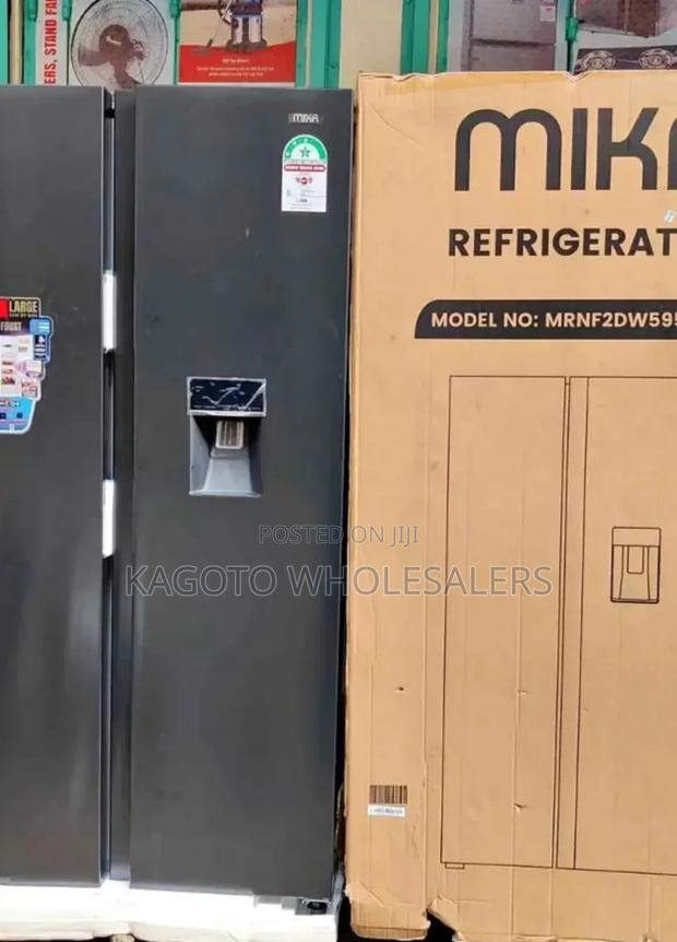 Mika 595 Litre Side by Side Two Door Refrigerator Grey*09