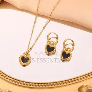Reversible Stainless Steel Necklace and Earrings Set