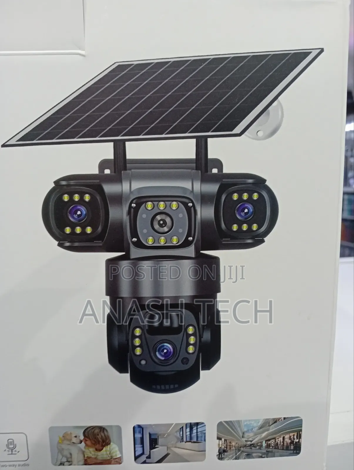 Triple Lence Solar CCTV Camera 4g Simcard