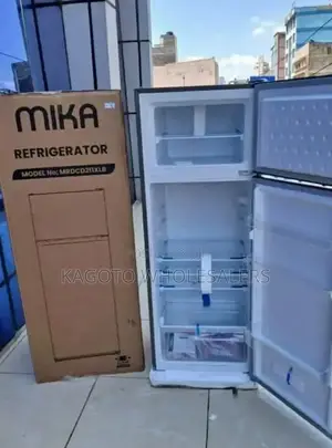 Mika 211l Double Door Fridge #Silver*211*