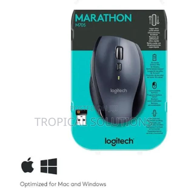 Logitech M705 Marathon Wireless Mouse Black, Charcoal - thumbnail 2