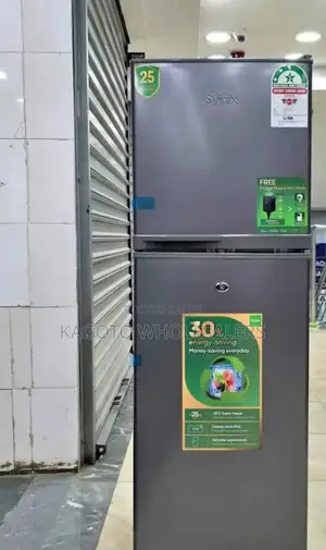 Syinix 138ltr Double Door Refrigerator Grey#S138*L