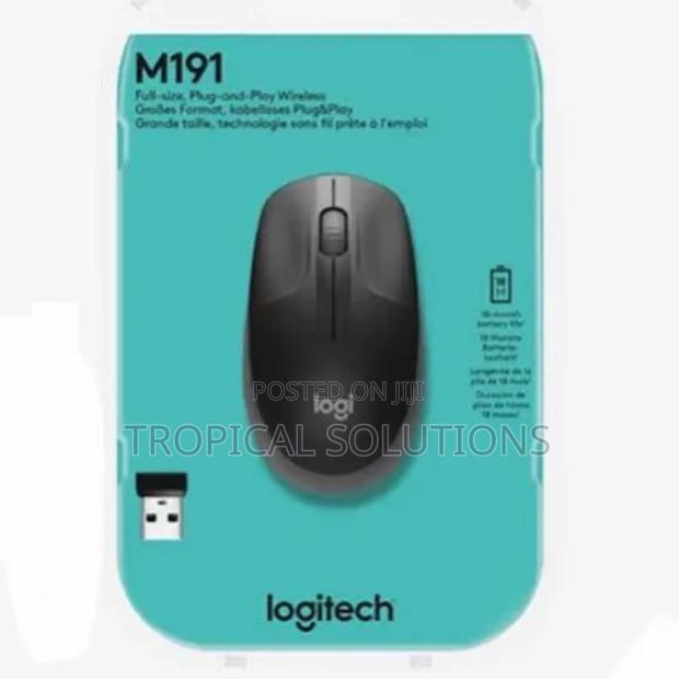 Logitech M191 Wireless Full Size Mouse Mid Grey M191 - thumbnail 3