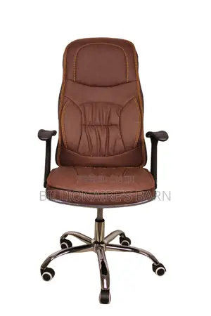 Office Chair; Luxury Leather Executive Chair Brown Color