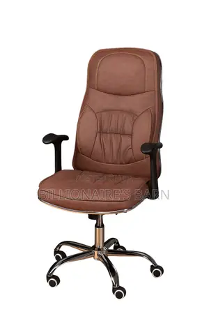 Office Chair; Luxury Leather Executive Chair Brown Color
