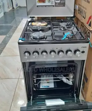 Mika 50by60 3+1 Free Standing Gas Cooker Black #M3+1#