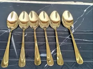 6 PCS Golden Table Spoon