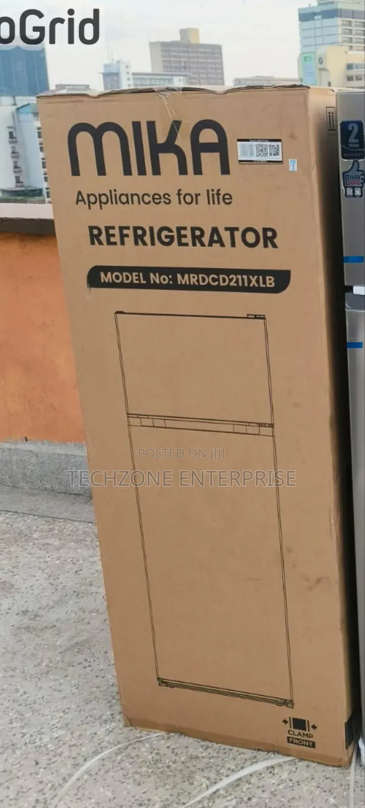 Mika Fridge 211l 2 Door Top Mount Freeze Defrost, Silver 