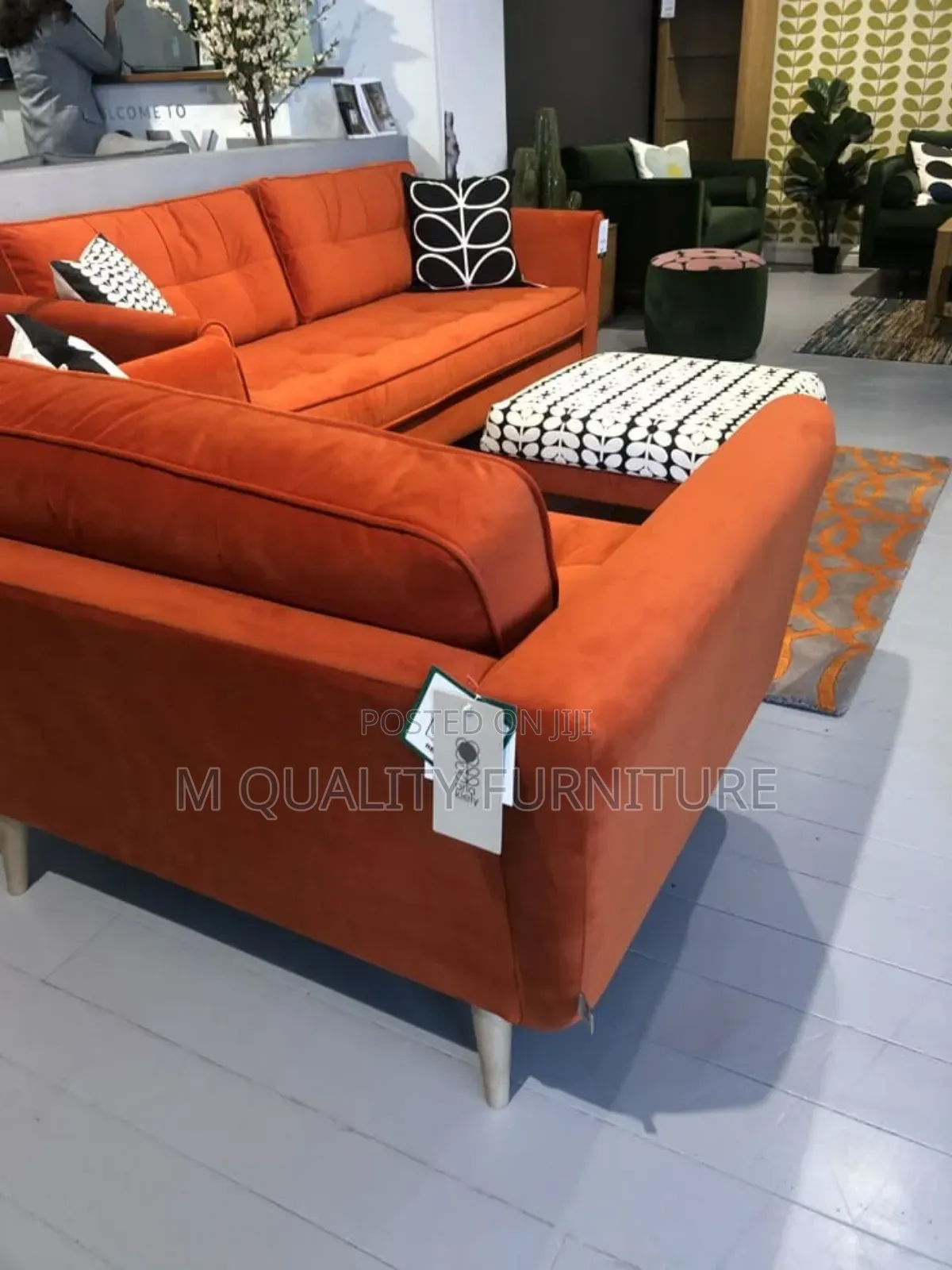Orange 5 Seater Sofa