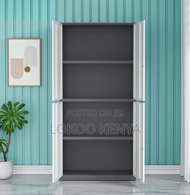 Office Cabinet : Compact 4-Door Storage Organizer - thumbnail 2