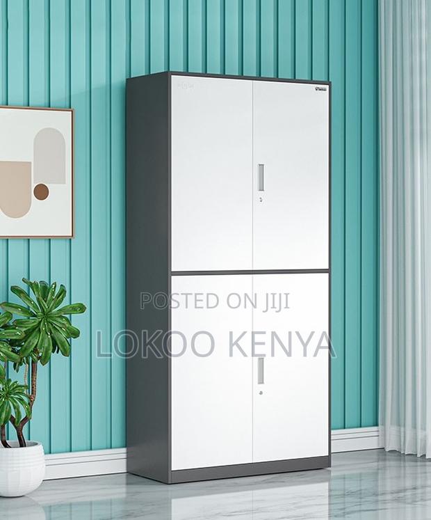Office Cabinet : Compact 4-Door Storage Organizer - thumbnail 3