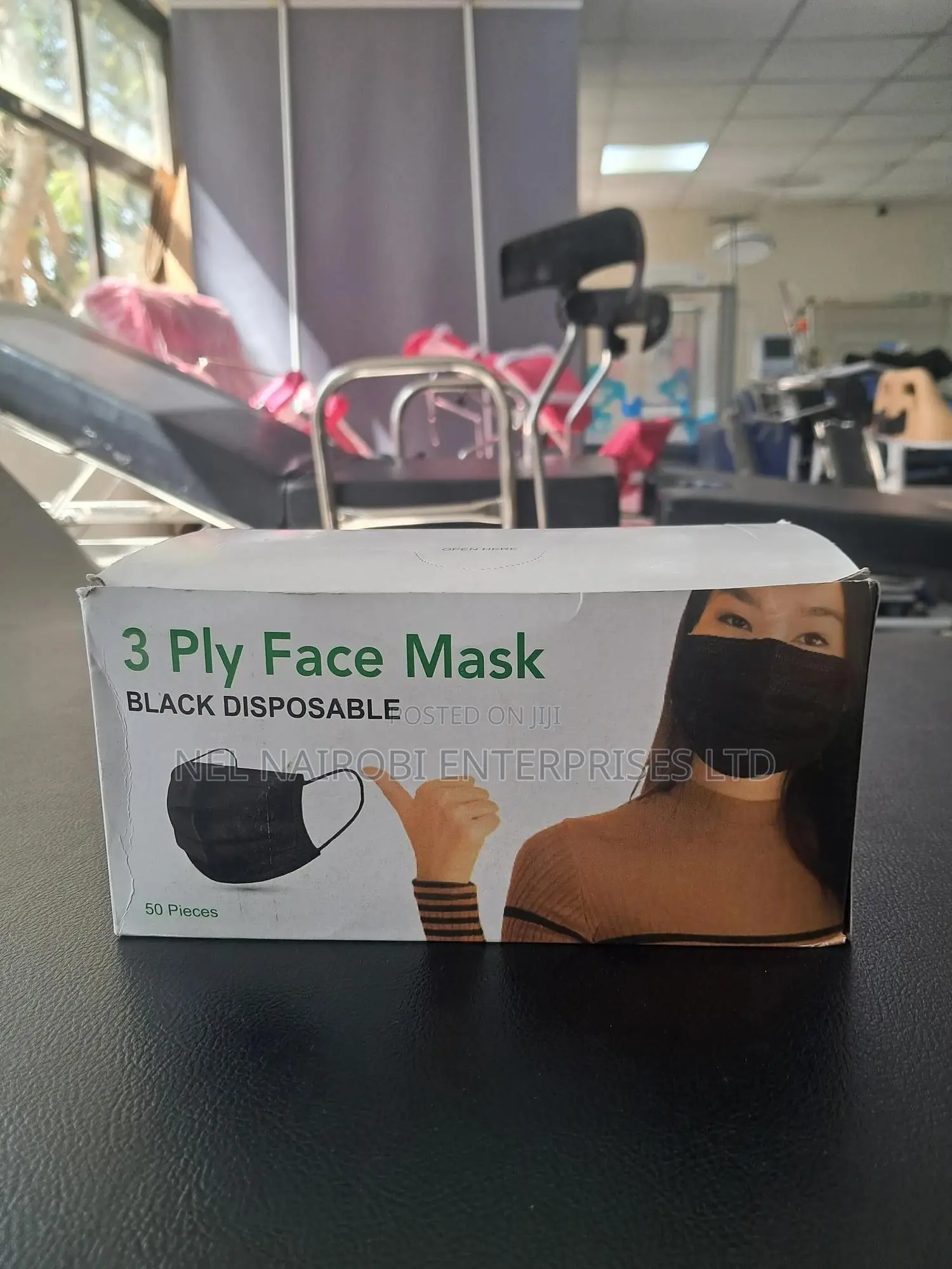 3 Ply Face Mask (Black Disposable)